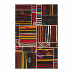 Patchwork Hand Woven Anatolia Rug // Multicolor // 4' x 6'