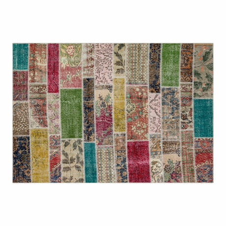 Patchwork Hand Woven Rug I // Multicolor // 4' x 6'