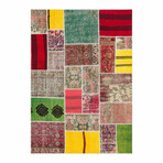 Patchwork Hand Woven Rug VI // Multicolor // 5.5' x 7.8'