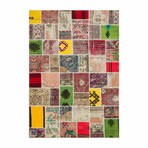 Patchwork Hand Woven Rug V // Multicolor // 5.5' x 7.8'