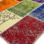Patchwork Hand Woven Rug // Multicolor // 4' x 6'