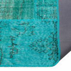 Patchwork Hand Woven Rug // Turquoise // 4' x 6'
