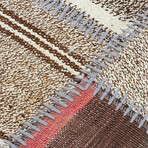 Patchwork Hand Woven Kilim Rug // Red // 5.5' x 7.8'