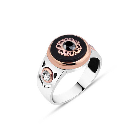 Sterling Silver + Onyx Stone Ring (10)