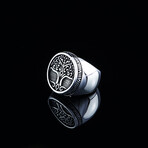 Tree of Life Signet Ring // Silver (9)