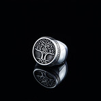 Tree of Life Signet Ring // Silver (7.5)