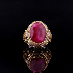 Raw Ruby Ring // Red + Gold (8)