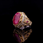 Raw Ruby Ring // Red + Gold (7)