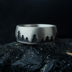 Forest Wedding Band // Silver (9)