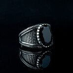 Black Stone Ring // Black + Silver (9)