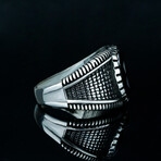 Black Stone Ring // Black + Silver (6)