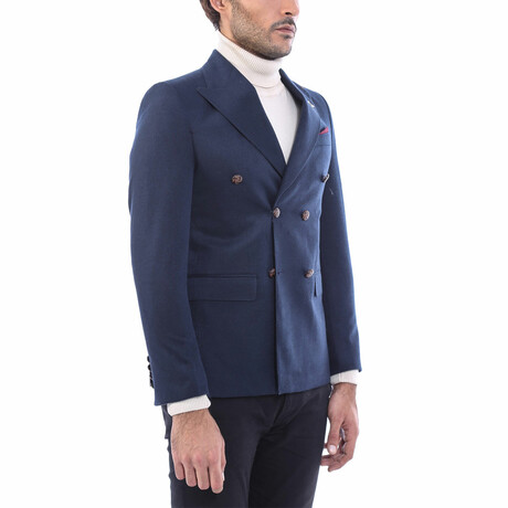 Carson Slim Fit Double-Breasted Blazer // Navy (Euro: 42)