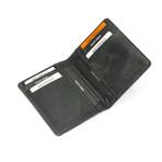 Westpolo Olea Unisex Vintage Genuine Aged Leather Card Holder // Anthracite