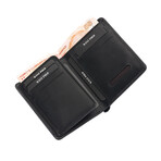 Westpolo Pimm Aged Leather Unisex Wallet // Black