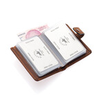 Westpolo Alex Unisex Genuine Aged Leather Multi Card Wallet // Tobacco