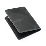 Westpolo Olea Unisex Vintage Genuine Aged Leather Card Holder // Anthracite