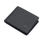 Westpolo Cosmo Genuine Leather Men Wallet + Coin Slot // Black