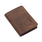 Westpolo Pimm Aged Leather Unisex Wallet // Brown