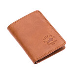 Westpolo Pimm Aged Leather Unisex Wallet // Light Camel