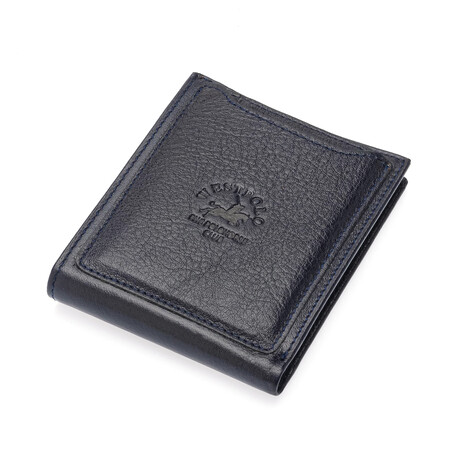 Westpolo Genuine Leather Men Wallet + Hidden Card Holder // Black