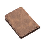Westpolo Pimm Aged Leather Unisex Wallet // Cappuccino