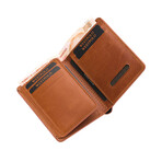 Westpolo Pimm Aged Leather Unisex Wallet // Light Camel