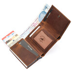 Westpolo Safari Unisex Genuine Aged Leather Wallet // Dark Camel