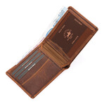 Westpolo Cosmo Genuine Leather Men Wallet + Coin Slot // Camel