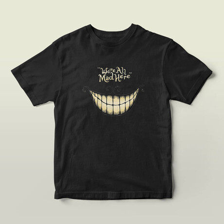 We're All Mad Here Graphic Tee // Black (S)