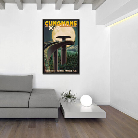 Great Smoky Mountains National Park (Clingmans Dome Observation Tower II) by Lantern Press (26"H x 18"W x 0.75"D)