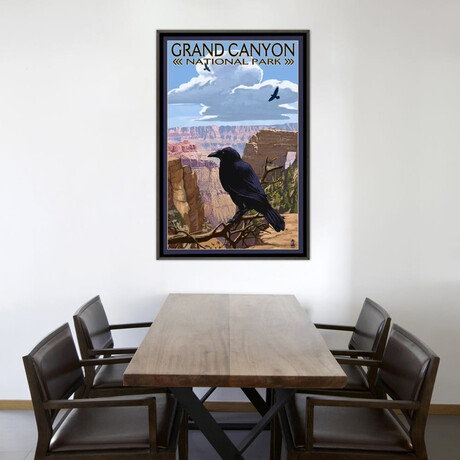 Grand Canyon National Park (Ravens Near Angels Window) by Lantern Press (26"H x 18"W x 0.75"D)