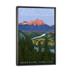 Grand Teton National Park (Snake River Overlook) by Lantern Press (26"H x 18"W x 0.75"D)