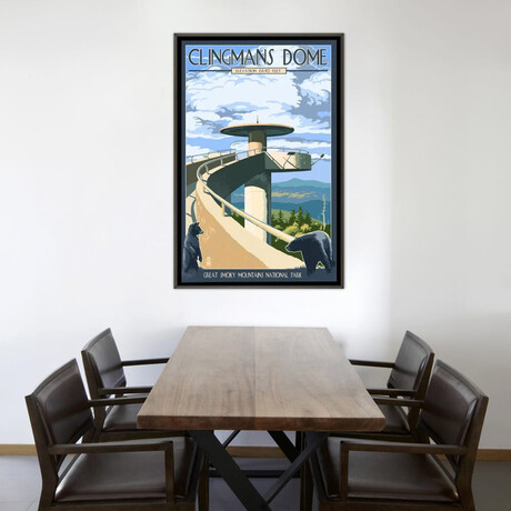 Great Smoky Mountains National Park (Clingmans Dome Observation Tower I) by Lantern Press (26"H x 18"W x 0.75"D)