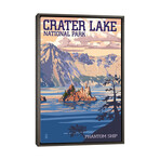 Crater Lake National Park (Phantom Ship Island) by Lantern Press (26"H x 18"W x 0.75"D)