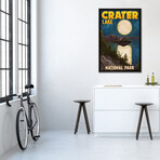 Crater Lake National Park (Full Moon Over Crater Lake) by Lantern Press (26"H x 18"W x 0.75"D)