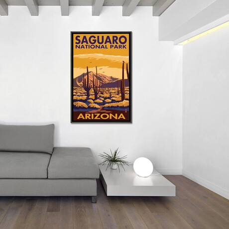 Saguaro National Park (Desert Landscape) by Lantern Press (26"H x 18"W x 0.75"D)