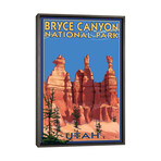 Bryce Canyon National Park (Three Hoodoos In Summer) by Lantern Press (26"H x 18"W x 0.75"D)