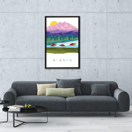 Denali Salmon by Annie Brace (26"H x 18"W x 0.75"D)