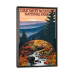 Great Smoky Mountains National Park (Flowing Stream) by Lantern Press (26"H x 18"W x 0.75"D)