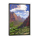 Zion National Park (Zion Canyon) by Lantern Press (26"H x 18"W x 0.75"D)
