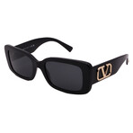 Valentino // Unisex VA4108F-500187 Sunglasses // Black + Dark Gray
