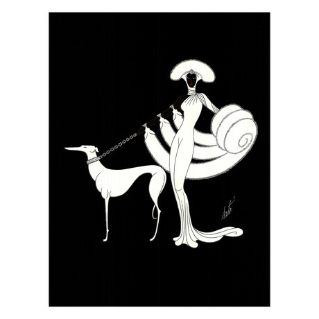Erte // Symphony in White no margins // 1982 Lithograph