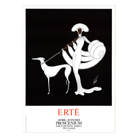 Erte // Symphony in White (Proscenium) // 1982 Offset Lithograph