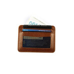 Westpolo Carpi Unisex Aged Leather Card Holder // Dark Brown