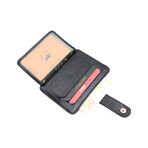 Westpolo Carpi Unisex Multi Slots Genuine Floater Leather Card Holder // Black