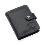Westpolo Alex Unisex Genuine Aged Leather Multi Card Wallet // Anthracite