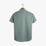 Slim-Fit Cropped Collar Short Sleeve Shirt // Mint (S)
