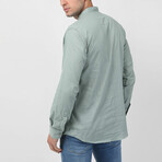 Classic Collar Long Sleeve Linen Shirt // Nile Green (2XL)