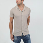 Apas Collar Short Sleeve Shirt // Cream (XS)