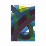 Pigment Play I // Frameless Free Floating Tempered Glass Panel Graphic Wall Art
